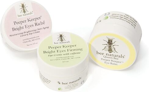 Bee Naturals Peeper Keeper Bright Eyes Firming Crème - Caffeine Enriched for Puffy Eye Reduction - Gentle Daily Use After Cleansing - Caution for Caffeine Sensitivity in Kuwait