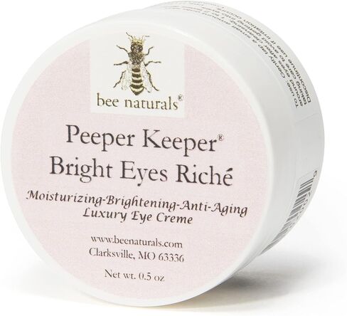 Bee Naturals Peeper Keeper Bright Eyes Firming Crème - Caffeine Enriched for Puffy Eye Reduction - Gentle Daily Use After Cleansing - Caution for Caffeine Sensitivity in Kuwait