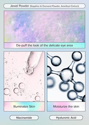 I Dew Care Hydrogel Eye Patch - Starlit Kitten | Reduce Dark Circles, Fine Line, Pufffy Eyes, Eye Bags with Caffein, Jewel Powder, Hyluronic Acid, Niacinamide, Hydrating and Brightening Under Eye Patches, Korean Skin Care, Eye Masks for Adults, 5 EA in Kuwait