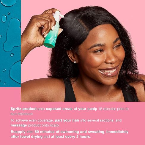 COOLA Organic Scalp Spray & Hair Sunscreen Mist With SPF 30, Dermatologist Tested Hair Care For Daily Protection, Vegan And Gluten Free, Ocean Salted Sage, 2 Fl Oz in Saudi Arabia