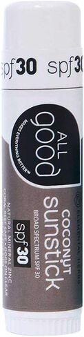 All Good Sunstick - Face Sunscreen, Water Resistant, UVA/UVB Broad Spectrum SPF 30+, Coral Reef Friendly - Beeswax, Zinc, Vitamin E, Shea Butter (Coconut)(2-Pack) in Kuwait