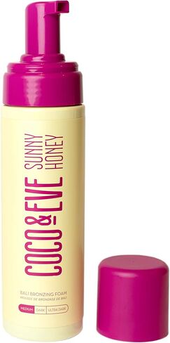 Coco & Eve Sunny Honey Bali Bronzing Self Tanner Mousse - (Dark) All Natural Sunless Tanning Mousse | Instant Self Tanning Lotion with Bronzer and Skin Moisturizer (6.7 fl oz) in Saudi Arabia