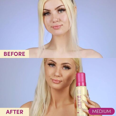 Coco & Eve Sunny Honey Bali Bronzing Self Tanner Mousse - (Dark) All Natural Sunless Tanning Mousse | Instant Self Tanning Lotion with Bronzer and Skin Moisturizer (6.7 fl oz) in Saudi Arabia