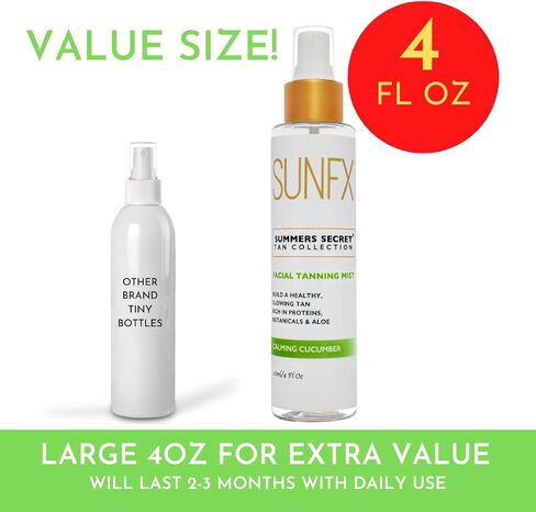 Tanning Mist for Face & Body | Ultra Hydrating | Hyaluronic Acid | Vegan | Cruelty-Free | Long Lasting Self Tanner Rose - 5floz in Saudi Arabia