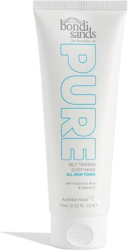 Bondi Sands PURE Self-Tanning Sleep Mask | Hydrates with Hyaluronic Acid for a Glowing Tan, Fragrance Free, Cruelty Free, Vegan | 2.53 Oz/75 mL in Kuwait