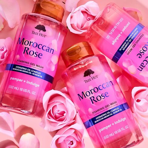 Tree Hut Moroccan Rose Nourishing & Moisturizing Foaming Gel Wash, 18 oz. in Saudi Arabia