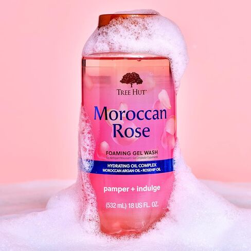 Tree Hut Moroccan Rose Nourishing & Moisturizing Foaming Gel Wash, 18 oz. in Saudi Arabia