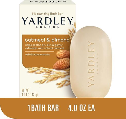 Yardley Oatmeal and Almond Bar Soap, Oatmeal & Almond, 4 Ounce in Saudi Arabia