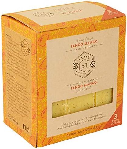 Crate 61, Handmade in Canada, Plant Based Cold Process Natural Bar Soap For Face And Body, With Premium Essential Oils, Eucalyptus & Peppermint For Men And Women 3 Pack (Alpine & Spice) in Saudi Arabia
