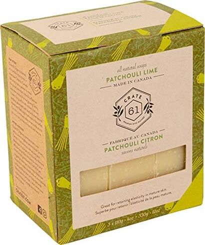 Crate 61, Handmade in Canada, Plant Based Cold Process Natural Bar Soap For Face And Body, With Premium Essential Oils, Eucalyptus & Peppermint For Men And Women 3 Pack (Alpine & Spice) in Saudi Arabia