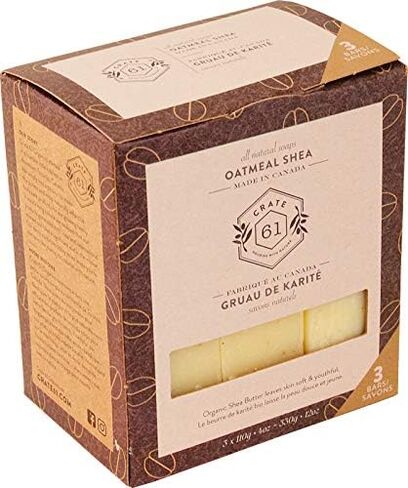 Crate 61, Handmade in Canada, Plant Based Cold Process Natural Bar Soap For Face And Body, With Premium Essential Oils, Eucalyptus & Peppermint For Men And Women 3 Pack (Alpine & Spice) in Saudi Arabia