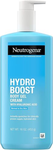 Neutrogena Hydro Boost Body Moisturizing Gel Cream with Hyaluronic Acid, Non-Greasy & Fast Absorbing, Lightweight Hydrating Body Lotion for Normal to Dry Skin, Paraben- & Dye-Free, 16 oz in Saudi Arabia