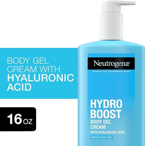 Neutrogena Hydro Boost Body Moisturizing Gel Cream with Hyaluronic Acid, Non-Greasy & Fast Absorbing, Lightweight Hydrating Body Lotion for Normal to Dry Skin, Paraben- & Dye-Free, 16 oz in Saudi Arabia