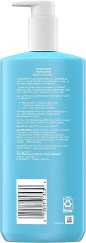 Neutrogena Hydro Boost Body Moisturizing Gel Cream with Hyaluronic Acid, Non-Greasy & Fast Absorbing, Lightweight Hydrating Body Lotion for Normal to Dry Skin, Paraben- & Dye-Free, 16 oz in Saudi Arabia