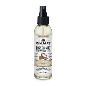 JR Watkins Natural Hydrating Body Oil Mist, Coconut Milk & Honey, Moisturizing Body Oil Spray for Glowing Skin, USA Made and Cruelty Free, 6 fl oz