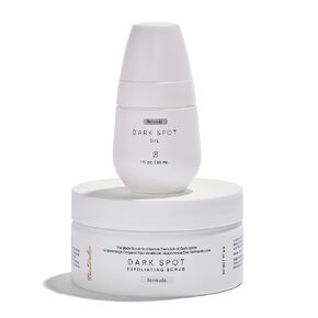Bushbalm Ingrown Hair and Razor Bumps 2-Step Routine - Moisturize and Calm - Ingrown Hair Oil (30 ml) and Exfoliating Scrub (236 ml) - Sweet Escape