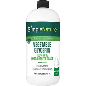 100% Pure Vegetable Glycerin - 1 Gallon (128 fl oz) - Food/Cosmetic Grade Skincare, Haircare, Cosmetics, Soapmaking, Crafts - Softening & Moisturizing Multipurpose Humectant