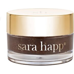 Sara Happ The Lip Scrub: Brown Sugar Scrub for Dry Lips - Gently Exfoliate, Polish, and Revitalize Lips with Vitamin E and Jojoba & Grape Oils,Vegan, 0.5 oz.