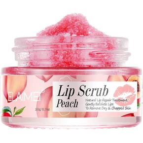 Lip Scrub, Lip Scrubs Exfoliator & Moisturizer, Lip Repair for Lush Soft Lips, Lip Moisturizer for Chapped Dry and Flaky Lips Treatment, Lip Scrubs (Orange)