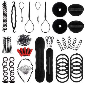 OBSCYON 27Pcs Hair Styling Set, Hair Design Styling Tools, DIY Hair Accessories Hair Modelling Tool Kit Magic Fast Spiral Hair Braid Braiding Tool for Women and Girls in Saudi Arabia