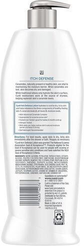 Curél Itch Defense Calming Body Lotion, Moisturizer for Dry, Itchy Skin, Body and Hand Lotion, 6 Ounce, with Advanced Ceramide Complex, Pro-Vitamin B5, Shea Butter in Kuwait