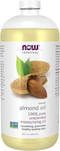 NOW Solutions, زيت اللوز الحلو، زيت مرطب نقي 100%، يعزز المظهر الصحي للبشرة، زيت غير معطر، 16 أونصة in Kuwait