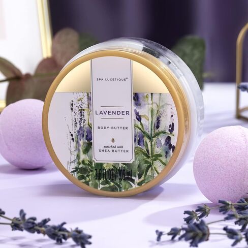Spa Luxetique Gift Baskets for Women, Spa Gifts for Women - 10pcs Lavender Bath Gifts with Bath Bomb, Body Lotion, Bubble Bath, Relaxing Spa Baskets for Women Gifft, Birthday Gifts for Women Mom in Saudi Arabia