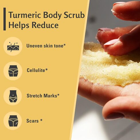 Himalayan Salt Scrub Face Foot & Body Exfoliator Infused with Collagen and Stem Cell Natural Exfoliating Salt Body Scrub for Toning Cellulite Skin Care by M3 Naturals in Saudi Arabia