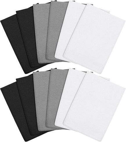 Tatuo 12 Pieces Korean Exfoliating Mitt Exfoliating Cloth Towel Korean Style Body Scrub Korean Style Scrubbing Cloth Bath Body Exfoliating Scrub Towel(Black, Large) in Saudi Arabia