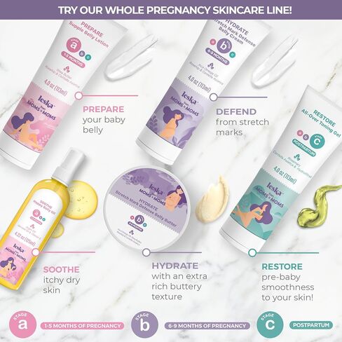 Leska Maternity Post-Pregnancy Gel | STAGE C: RESTORE All-Over Toning Gel (Postpartum) | Part of a Complete 3 Part Pregnancy Skin Care System | New Mom Gifts (4oz) in Saudi Arabia