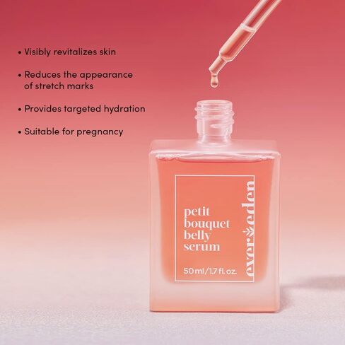 Evereden Golden Belly Serum, Maternity Skincare, Pregnancy Stretch Mark Oil | Dermatologist-Developed | Clean & Vegan Women's Belly Oil for Pregnancy and Postpartum | Clean Maternity Skincare 1.7 fl oz in Saudi Arabia