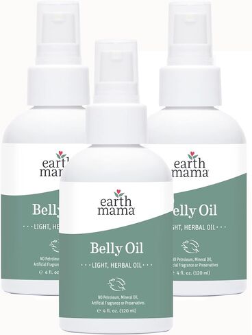 Earth Mama Belly Bundle Pregnancy Kit - 8 fl oz Butter & 4 fl oz Oil - Self Care Gift Set for Pregnancy & Postpartum Skin Care Recovery - Maternity & Postpartum Essentials in Saudi Arabia