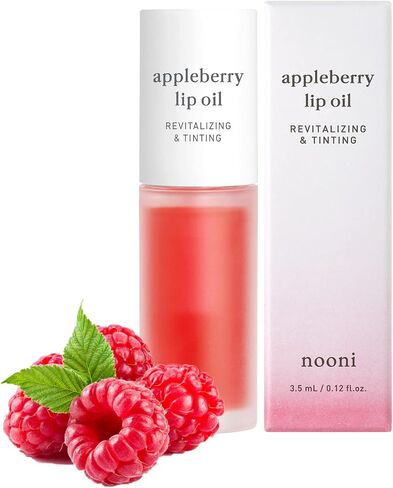 NOONI Korean Lip Oil - Appleberry | Lip Stain, Gift, Moisturizing, Revitalizing, and Tinting for Dry Lips with Raspberry Fruit Extract, 0.12 Fl Oz in Kuwait