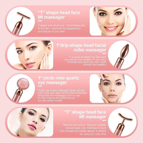 4-in-1 Face Massager Roller 24k Golden Face Roller, Arm Eye Nose Massage for Face Facial Massager Skin Care Tools in Saudi Arabia