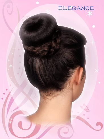 Hair Bun Maker，Hair Doughnut Shaper（ 2 Small,2 Medium,2 Large ）Hair Doughnut Sock Bun For Girl (Golden) in Saudi Arabia
