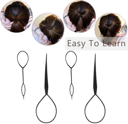 OBSCYON 27Pcs Hair Styling Set, Hair Design Styling Tools, DIY Hair Accessories Hair Modelling Tool Kit Magic Fast Spiral Hair Braid Braiding Tool for Women and Girls in Saudi Arabia