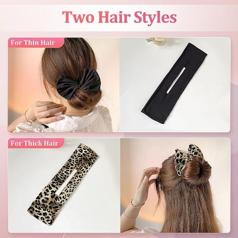 3 Pcs Hair Bun Maker Deft Bun for Hair Twister, Flexible Donut Hair Bun, Lazy Hair Curler Bun Clips, Fashion French Hairstyle, Hair Accessories for Women & Girls Kids (Black, Navy, Khaki) in Saudi Arabia