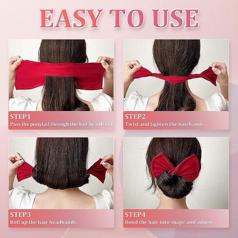 3 Pcs Hair Bun Maker Deft Bun for Hair Twister, Flexible Donut Hair Bun, Lazy Hair Curler Bun Clips, Fashion French Hairstyle, Hair Accessories for Women & Girls Kids (Black, Navy, Khaki) in Saudi Arabia