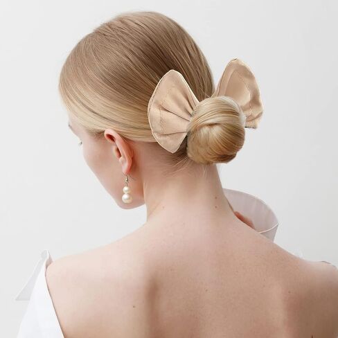 3 Pcs Hair Bun Maker Deft Bun for Hair Twister, Flexible Donut Hair Bun, Lazy Hair Curler Bun Clips, Fashion French Hairstyle, Hair Accessories for Women & Girls Kids (Black, Navy, Khaki) in Saudi Arabia