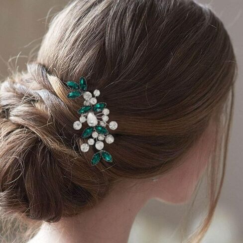 JAKAWIN Bride Wedding Hair Comb Crystal Hair Piece Rhinestone Bridal Hair Accessories for Women HC042 (Gold) in Kuwait
