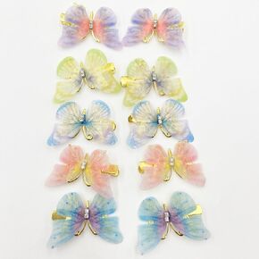 Butterfly Hair Clips,Hair Accessories,Butterfly Clips,Cute Hair Clips,Girl Hair Accessories,Hair Clips for Girls,Butterfly Clips for Hair,Multi-color Hair Clips (4-inch large butterfly-6PCS)