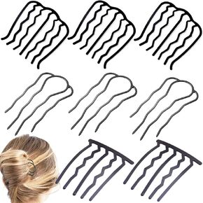 8 Pieces Hair Side Combs, Metal Hair Fork Clip Hair Pins for Buns 4 Prong Hair Updo U-Shape Hair Sticks for Women Hair Styling Tool Accessories in Saudi Arabia