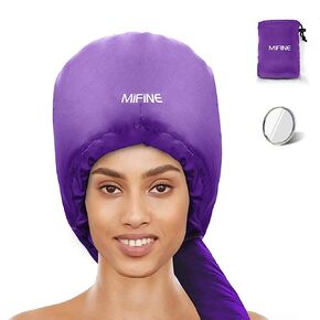 Bonnet Hood Hair Dryer Attachment - Adjustable Extra Large Bonnet Hair Dryer for Hand Held Hair Dryer with Stretchable Grip and Extended Hose Length (Purple) in Kuwait