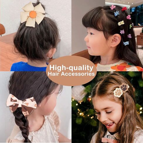 Hair Accessories for Girls，Hair Stuff Including Jewelry Box/Hair Clips/Hair Barrettes/Hair Ties/Hair Bows Clips，Teen Girl Gifts，Gift Toys for Girls Age 4 5 6 7 8-12（Brown） in Saudi Arabia