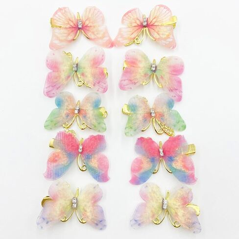 Butterfly Hair Clips,Hair Accessories,Butterfly Clips,Cute Hair Clips,Girl Hair Accessories,Hair Clips for Girls,Butterfly Clips for Hair,Multi-color Hair Clips (4-inch large butterfly-6PCS) in Saudi Arabia
