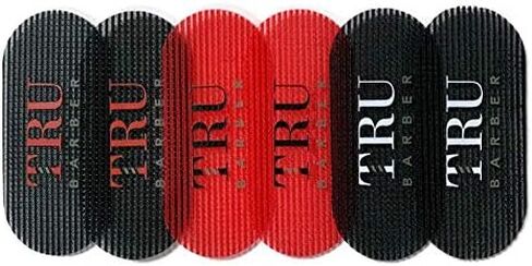 TRU BARBER HAIR GRIPPERS ® 3 COLORS BUNDLE PACK 6 PCS for Men and Women - Salon and Barber, Hair Clips for Styling, Hair holder Grips (Black/Red/Black) in Saudi Arabia