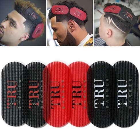 TRU BARBER HAIR GRIPPERS ® 3 COLORS BUNDLE PACK 6 PCS for Men and Women - Salon and Barber, Hair Clips for Styling, Hair holder Grips (Black/Red/Black) in Saudi Arabia