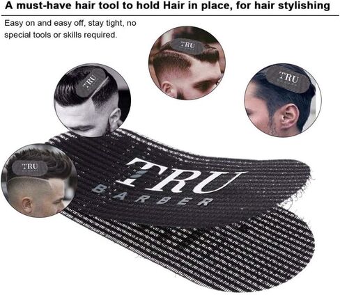 TRU BARBER HAIR GRIPPERS ® 3 COLORS BUNDLE PACK 6 PCS for Men and Women - Salon and Barber, Hair Clips for Styling, Hair holder Grips (Black/Red/Black) in Saudi Arabia