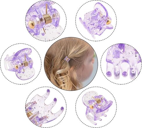 YOHAMA 36 PCS Black Mini Hair Claw Clips Great for Design Kids and Adult Hairstyles Decoration Buns, Pining Bangs Strong Grip Multifunction Clamp Clips. in Kuwait