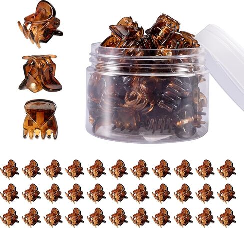 YOHAMA 36 PCS Black Mini Hair Claw Clips Great for Design Kids and Adult Hairstyles Decoration Buns, Pining Bangs Strong Grip Multifunction Clamp Clips. in Kuwait